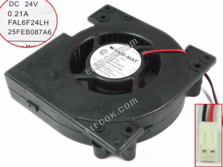 NMB FAL6F24LH 24V 0.295A 7.08W 2wires Cooling Fan 