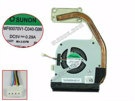 SUNON MF60070V1-C040-G99 5V 0.29A 4wires Cooling Fan 