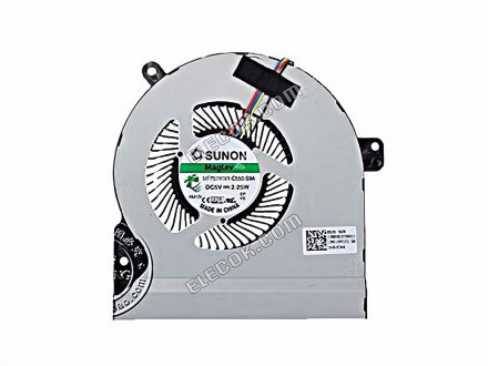 SUNON MF75090V1-C550-S9A Koelventilator C550-S9A, 5V 2,25W, 30x4Wx4P, Bare 4 draden 