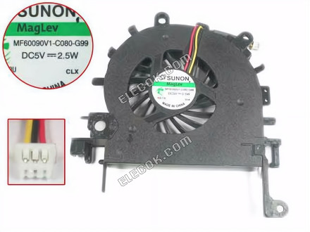 SUNON Mf60090v1-c090-g99 5V 2.5W 3wires Cooling Fan 