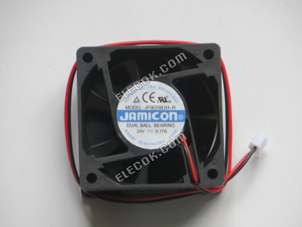 Jamicon JF0625B2H-R Server - Square Fan 24V0.17A, sq60x60x25mm, 2W 2-wire 