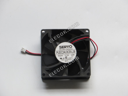 SERVO PUDC24U3CR-L38 24V 0.12A 2.8W 2wires Cooling Fan 