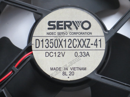 SERVO NIDEC D1350X12CXXZ-41 12V 0.33A 2wires Cooling Fan, refurbished