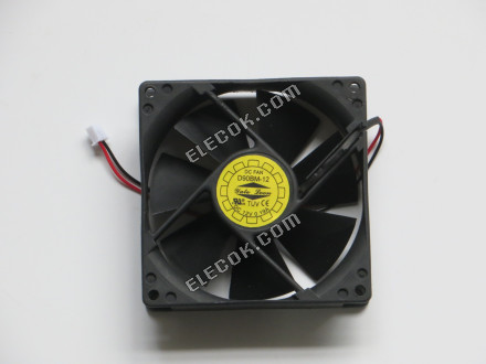 Y.L FLäKT / Yate Loon D90BM-12 Server - Fyrkant Fläkt sq90x90x25mm, 2 kablar, 12V 0,19A 