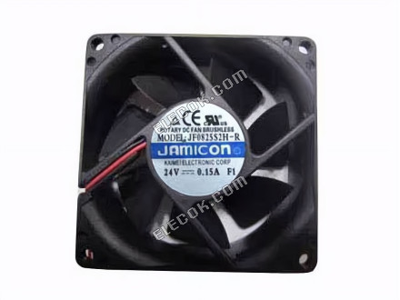 Jamicon JF08252H-R Server - Square Fan 24V0.15A, sq80x80x25mm, 2W 2-wire 