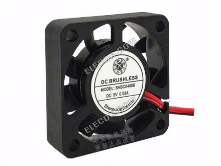 SHBC / Shenhuida SHBC0405B Server - Firkantet Ventilator sq40x40x10, 2W, DC 5V 0,08A 2 Ledninger 