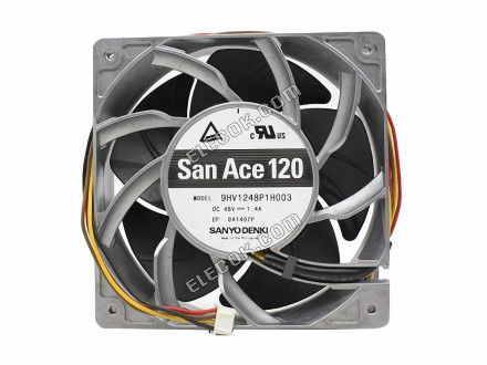 SANYO 9HV1248P1H003 48V 1,4A 4 cables Ventilador De Refrigeración 