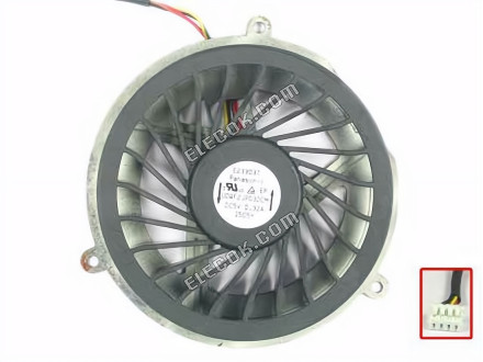 UDQF2JP03DCM Lenovo Ideapad Y470 Cooling Fan 5V 0.32A, Bare fan 4-pin 