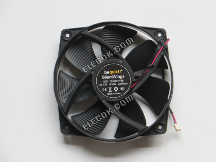 135mm Ventilador Bequiet Ventilador Silentwings BQT T13525-YF28 135mm 135*135*25mm DC 12V 0.50A 2800RPM Axial 2 cables Ventilador De Refrigeración 