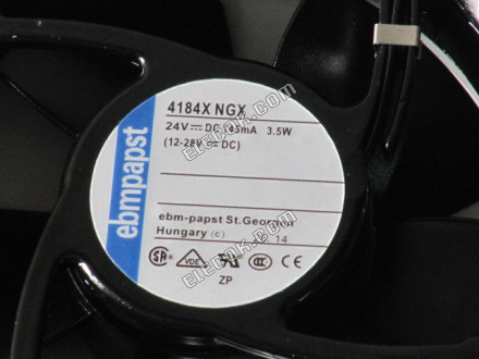 EBM-Papst 4184NGX 24V 3,5W Terminalkontakt Kylfläkt 