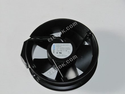 ebm 17251 Metal hoja VENTILADOR W2E143-AA15-01 115V 50/60HZ 24/26W ventilador de refrigeración con conexión por zócalo 