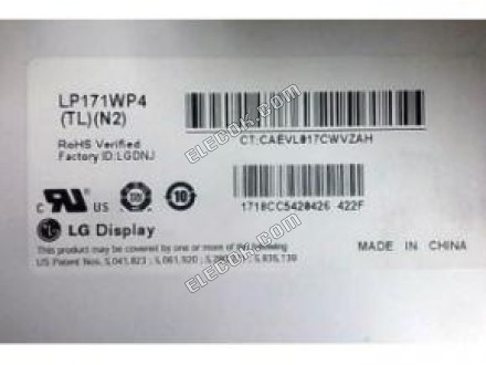 LP171WP4-TLN2 LG Display 17,1" a-Si TFT-LCD Panel 