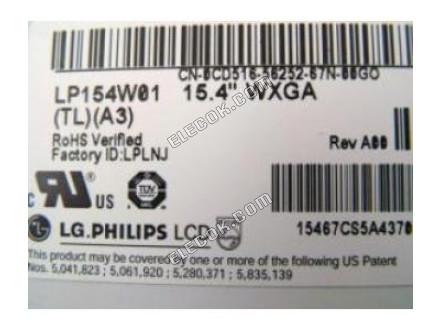 LP154W01-TLA3 Lg.philips Lcd 15.4" A-si TFT-LCD Panel substitute 