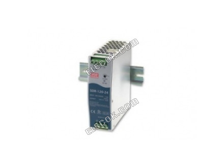 SDR-120-48 120W 48V2.5A high efficiency, high PF DIN rail mount power supply Mean Well