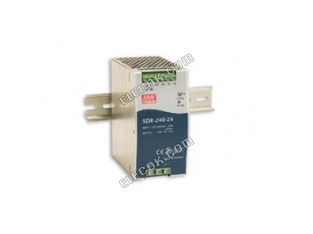 SDR-240-24 240W 24V10A high efficiency, high PF DIN rail mount power supply Mean Well