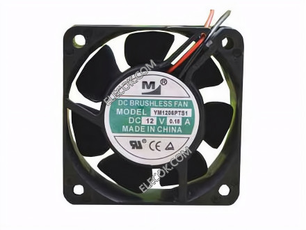 M YM1206PTS1 12V 0,18A 2 Przewody Cooling Fan 