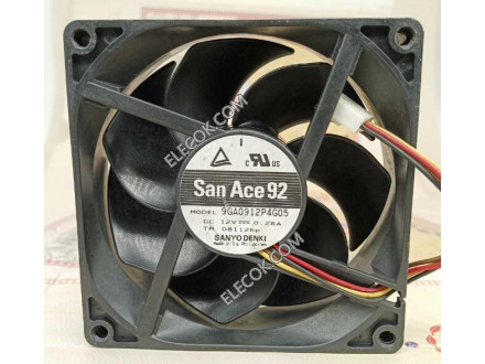 Sanyo 9GA0912P4G05 12V 0,28A 4 cable Enfriamiento Ventilador 