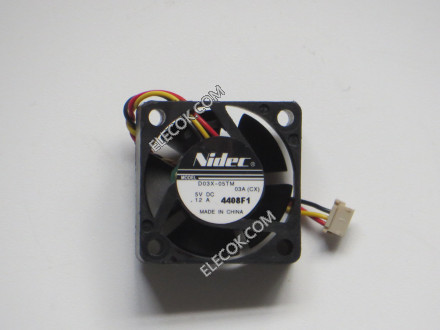 NIDEC D03X-05TM 5V 0.12A 3선 냉각 팬 