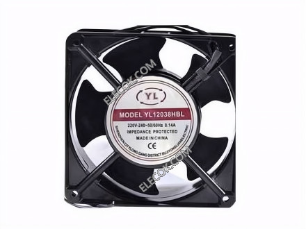 XYLFAN YL12038HBL 220/240V 0.12A 2wires cooling fan