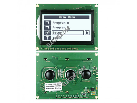 NHD-12864AZ-FSW-FBW Newhaven Monitor LCD Graphic Monitor Modules &amp; Accessories 128 x 64 FSTN(+) 93.0 x 70.0 