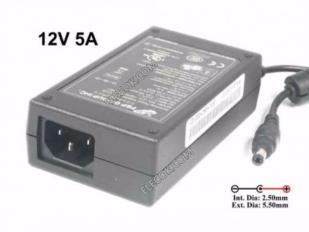 FSP Group Inc FSP060-DBAB11 AC Adapter 5V-12V 12V 5A, Barrel 5.5/2.5mm, IEC C14,Used