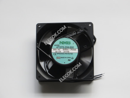 NMB Technologies 4715TS-20W-B50-BM0 200V 50/60Hz 21/17W 2 ledninger AC Vifte 