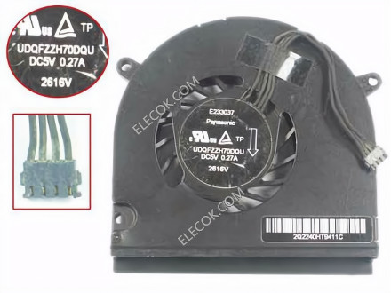 UDQFZZH70DQU Panasonic 5V 0,27A 4 cable enfriamiento ventilador 