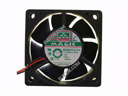 MAGIC MGA6024YB-O25 24V 0.05A 2線冷却ファン