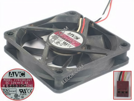 AVC F7015R12UY 12V 0,4A 3wires Hydraulic Cooling Fan 