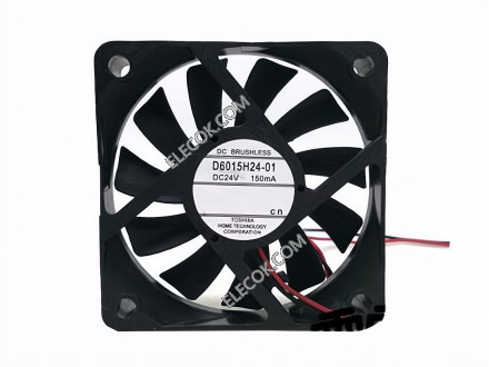 TOSHIBA D6015H24-01 24V 150mA 2 wires Cooling Fan
