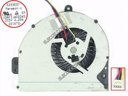 UDQFZJA02DAS 5V 0.29A 4wires cooling fan
