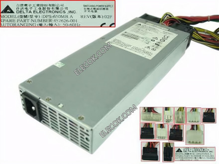 HP ProLiant DL160 G5 Server - Power Supply 650W, DPS-650MB A, 457626-001, 446635-001,Used