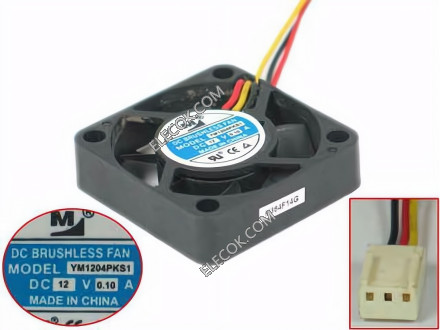 M YM1204PFS1 12V 0.10A 2 wires Cooling Fan