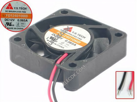 Y.S.TECH FD124010MB 12V 0.065A 3wires Cooling Fan