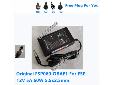 FSP 12.0V5.0A 12V5A FSP060-DBAE1 2.1 Adapter, used