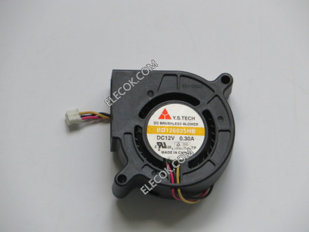 Y.S.TECH BD126025HB 12V 0,3A 3wires Cooling Fan 