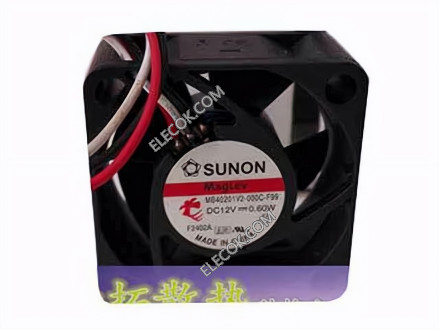 SUNON MB40201V2-000C-F99 12V 0.60W 3線冷却ファン