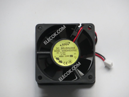 ADDA AD0624HS-A70GL 24V 0.15A 2wires Cooling Fan-square shape