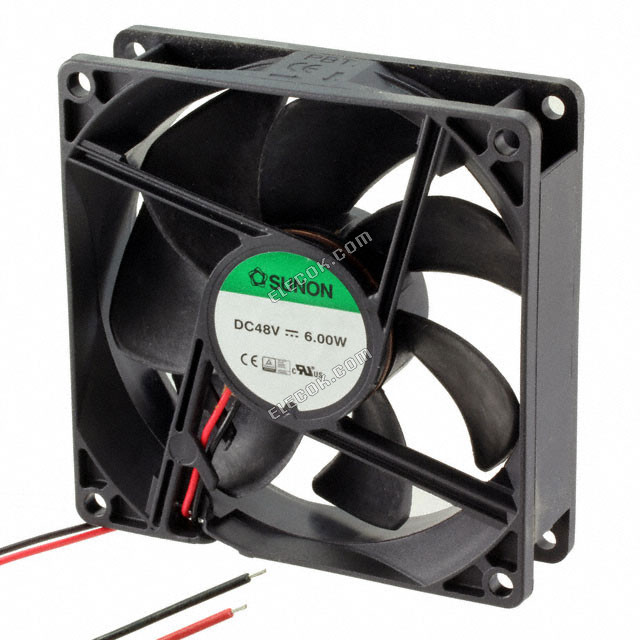 GE92254B1-000U-AE9 Sunon FLäKT 92X25MM 48VDC IP68 75CFM 2 Ledning Anslutningar 