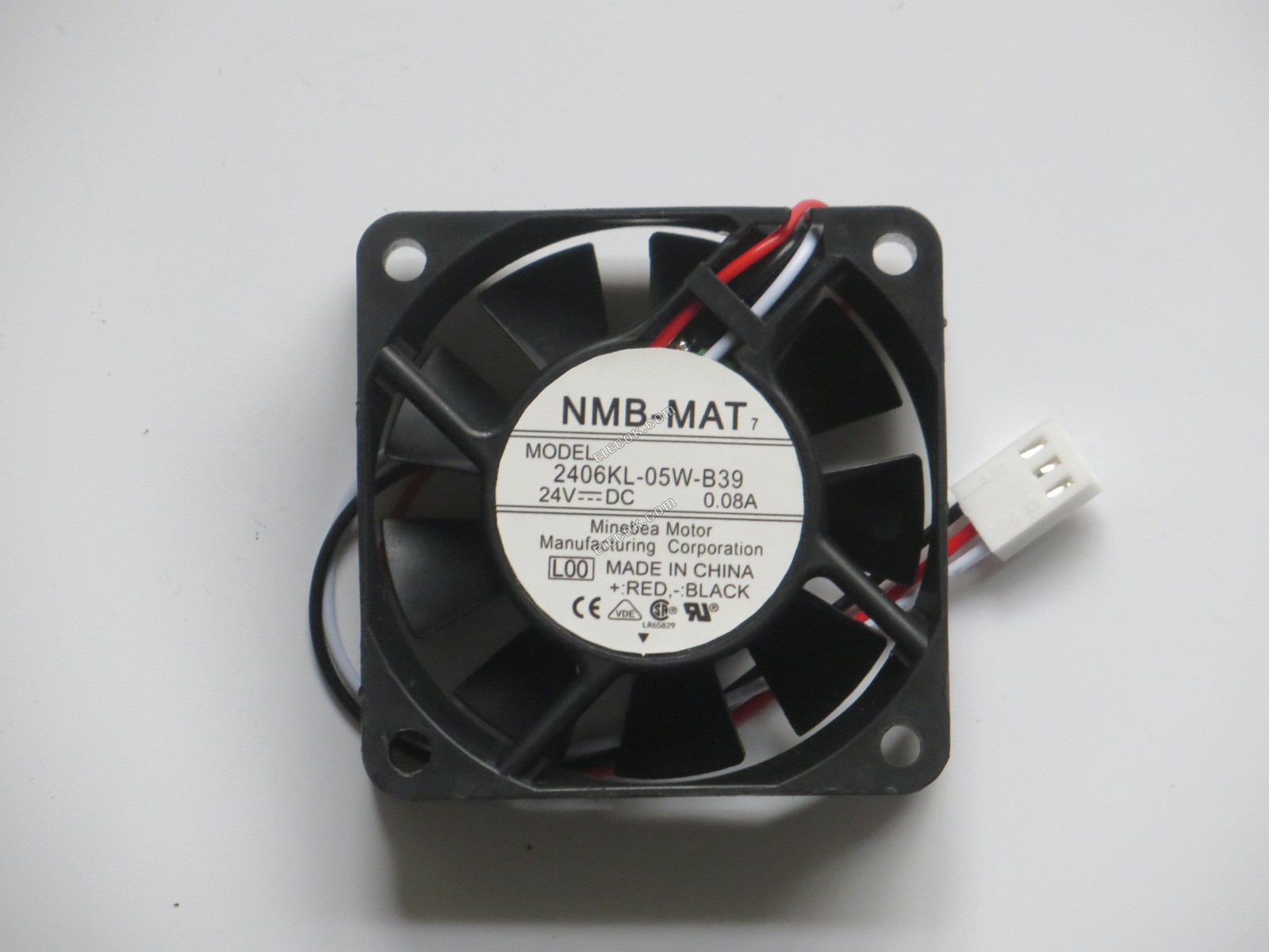 NMB 2406KL-05W-B39-L00 24V 0,08A 6cm 6015 3 kablar Fläkt 60*60*15MM 