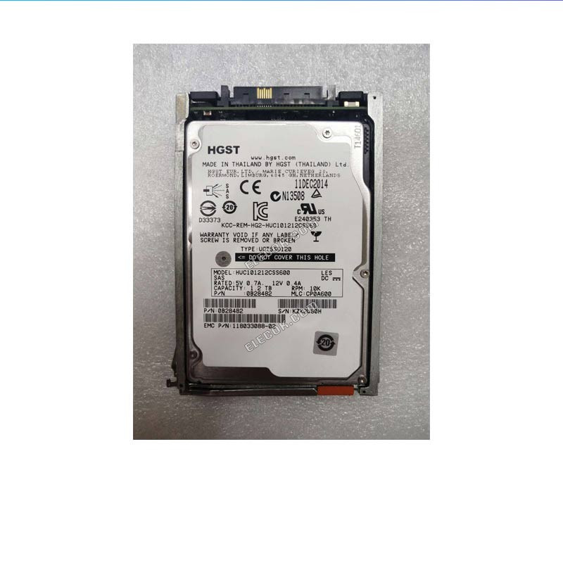 EMC 1.2TB 10K 2.5 SAS 005050084 VNX5200 VNX5400 VNX5600 Hard Disk