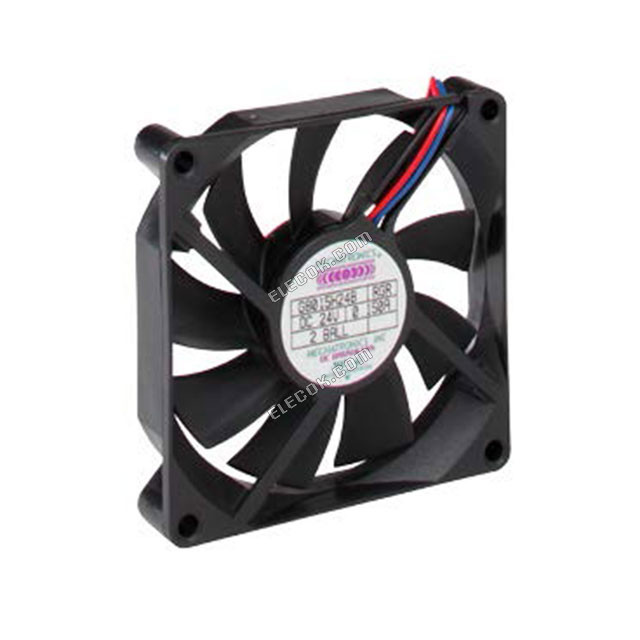 G8015H12B-RGR Mechatronics FAN AXIAL 80X15MM 12VDC 2 Wire Leads 