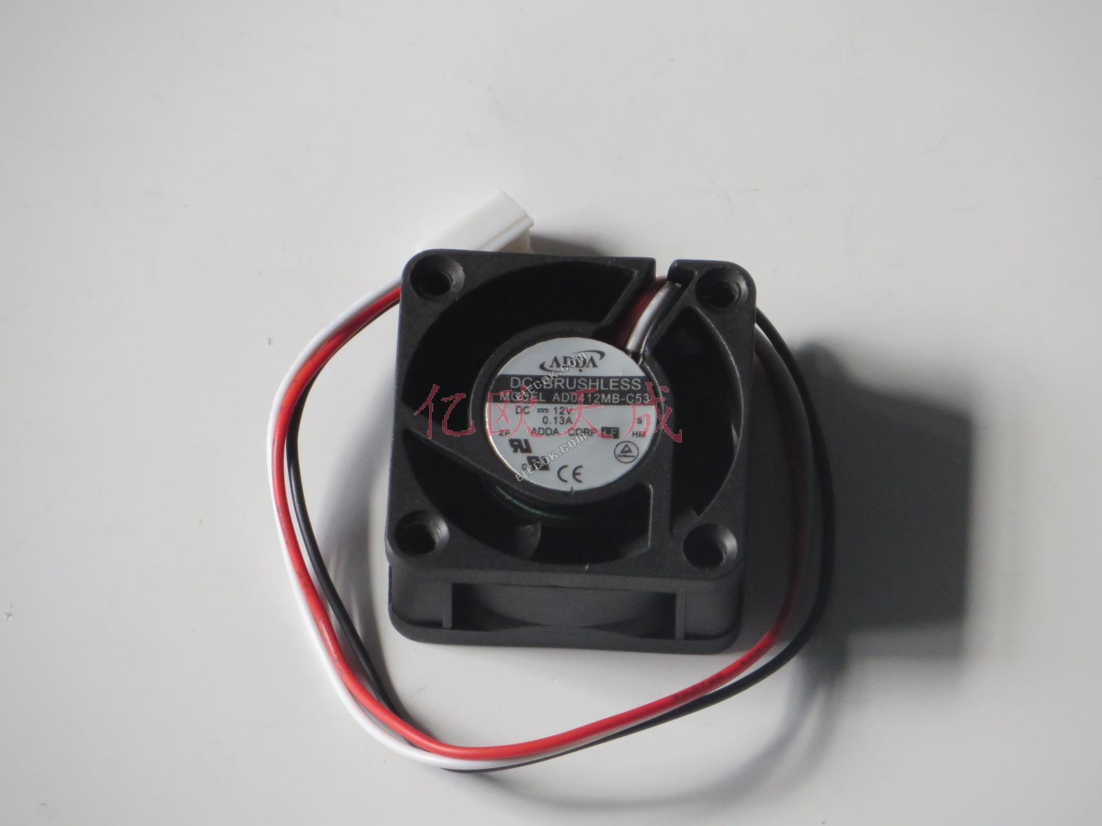 ADDA AD0412MB-C53 12V 0.13A 3wires Cooling Fan 