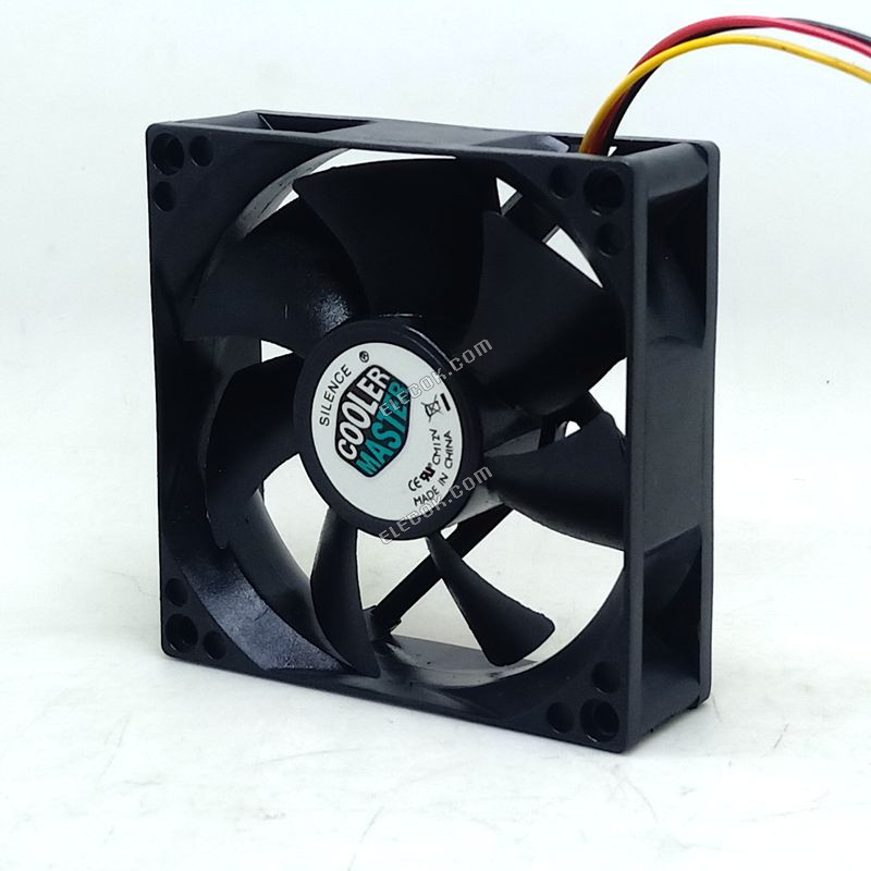 COOLER MASTER A8025-28RB-3AN-F1 12V 0.30A 8cm 8025 3wires Fan 