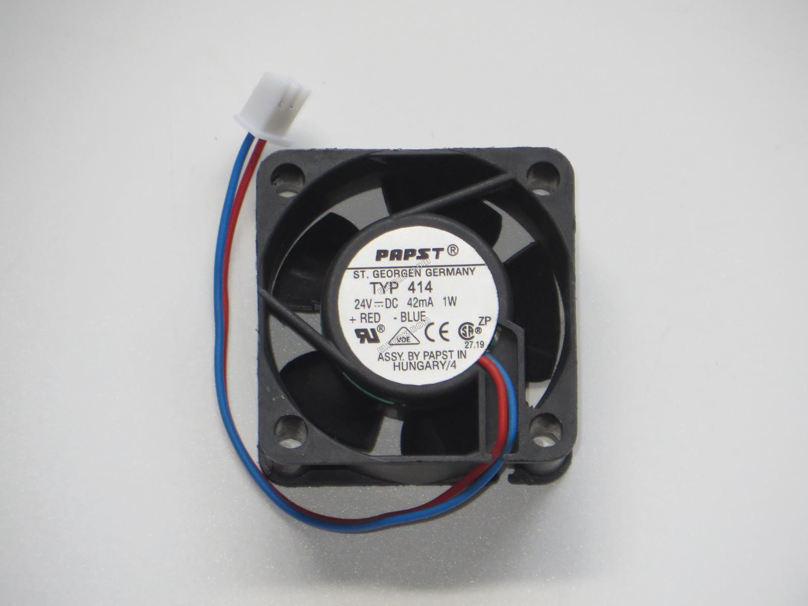 EBM-Papst TYP 414 24V 42MA 1W 2 ledninger Køleventilator 