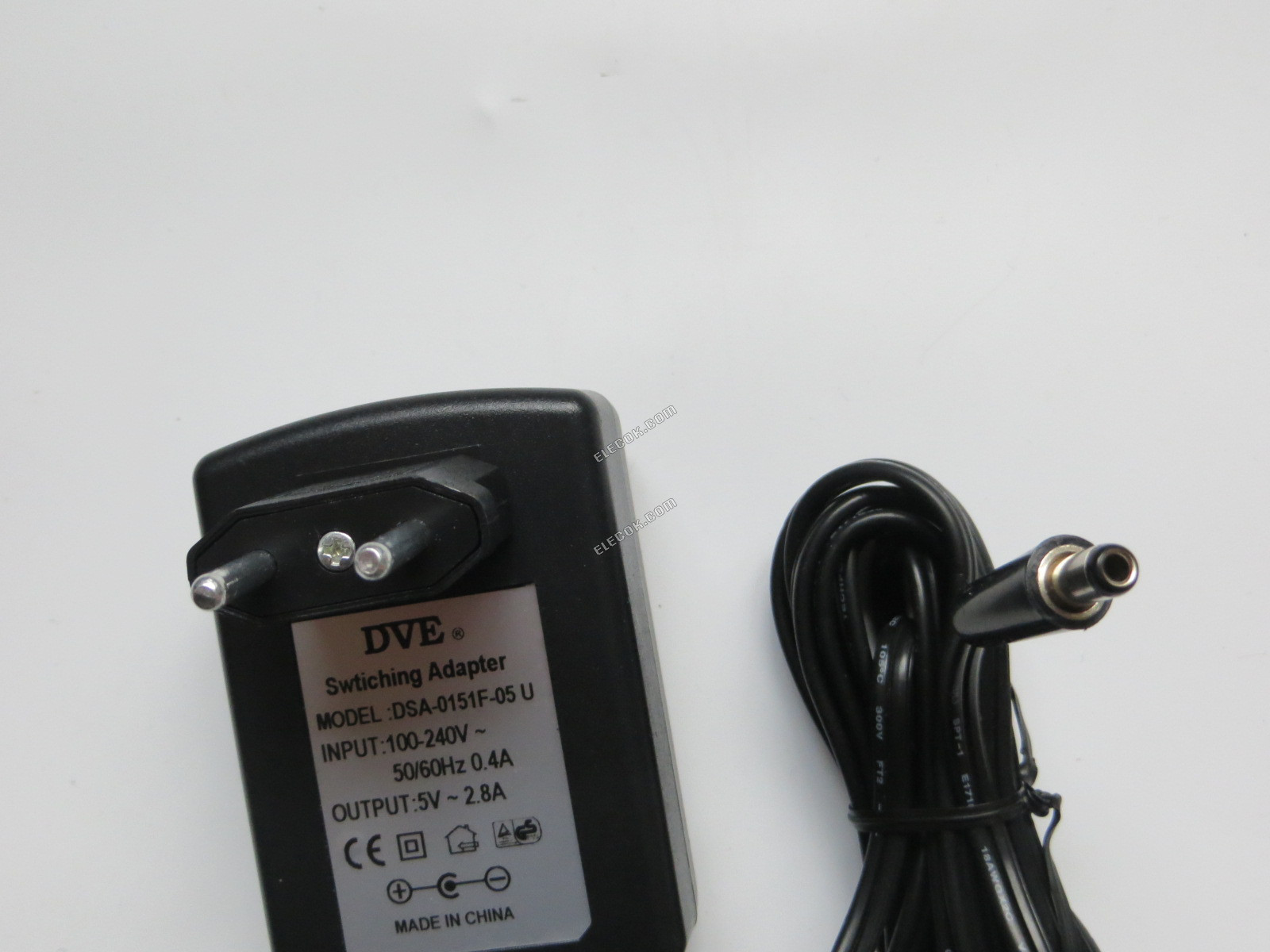 DVE DSA-0151F-05 AC Adapter 5V-12V 5V 2.8A, 5.5/2.1mm Euro 2-pin Plug，substitute 