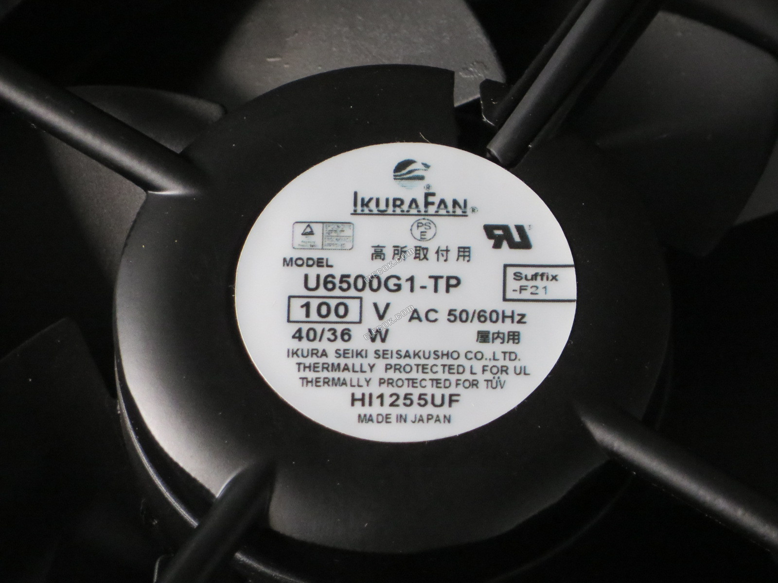 IKURA VENTILADOR U6500G1-TP 100V 40/36W Ventoinha Recondicionado 