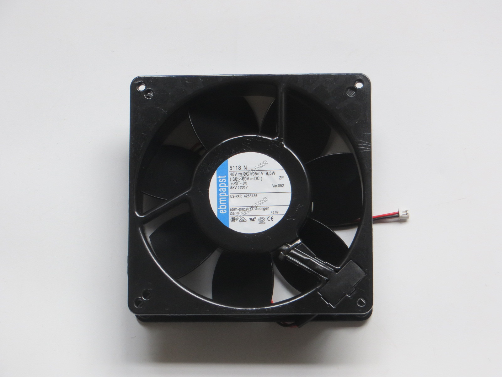 EBM-Papst 5118N 48V 9,5W 2 draden Koelventilator 