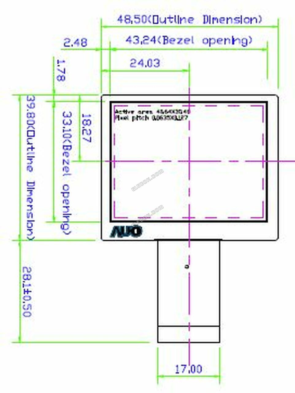 A020BL01 V6 AUO 19.0" Panel LCD 