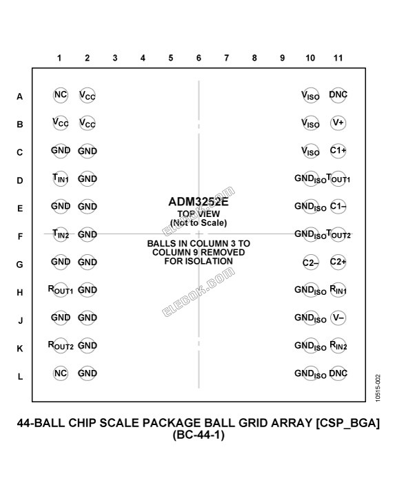 ADM3252EABCZ Analog Devices Interface Transceivers - 1 Tray (189 pcs)